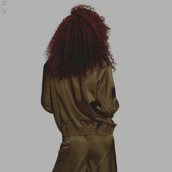 Adidas Satin Zip Track Jacket High Colar - Like New - Picture 4 of 12